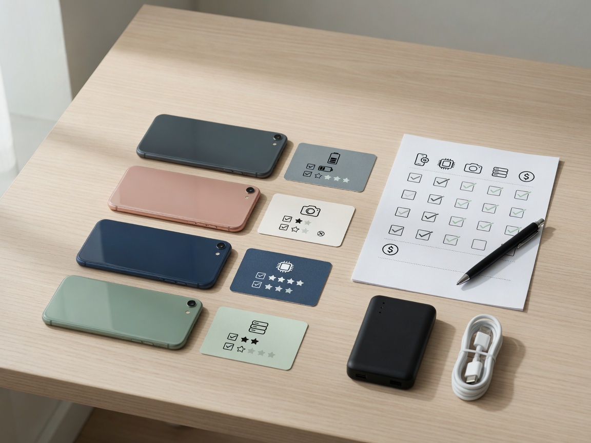 Max file size: 1.5mb! Photorealistic scene inside a modern electronics store: three unbranded smartphones