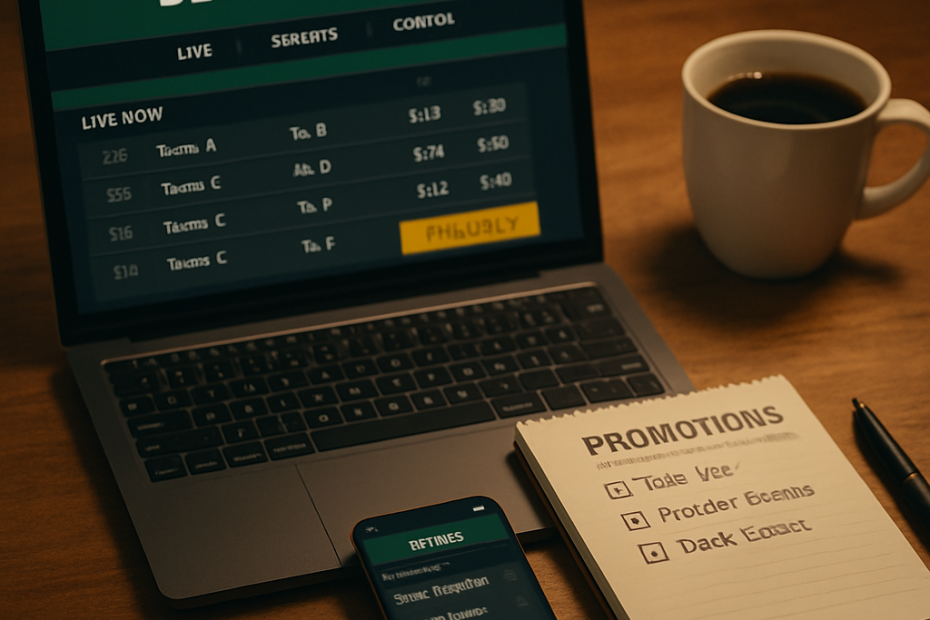 An organized gaming workspace with a laptop, notepad, smartphone, and coffee, highlighting the importance